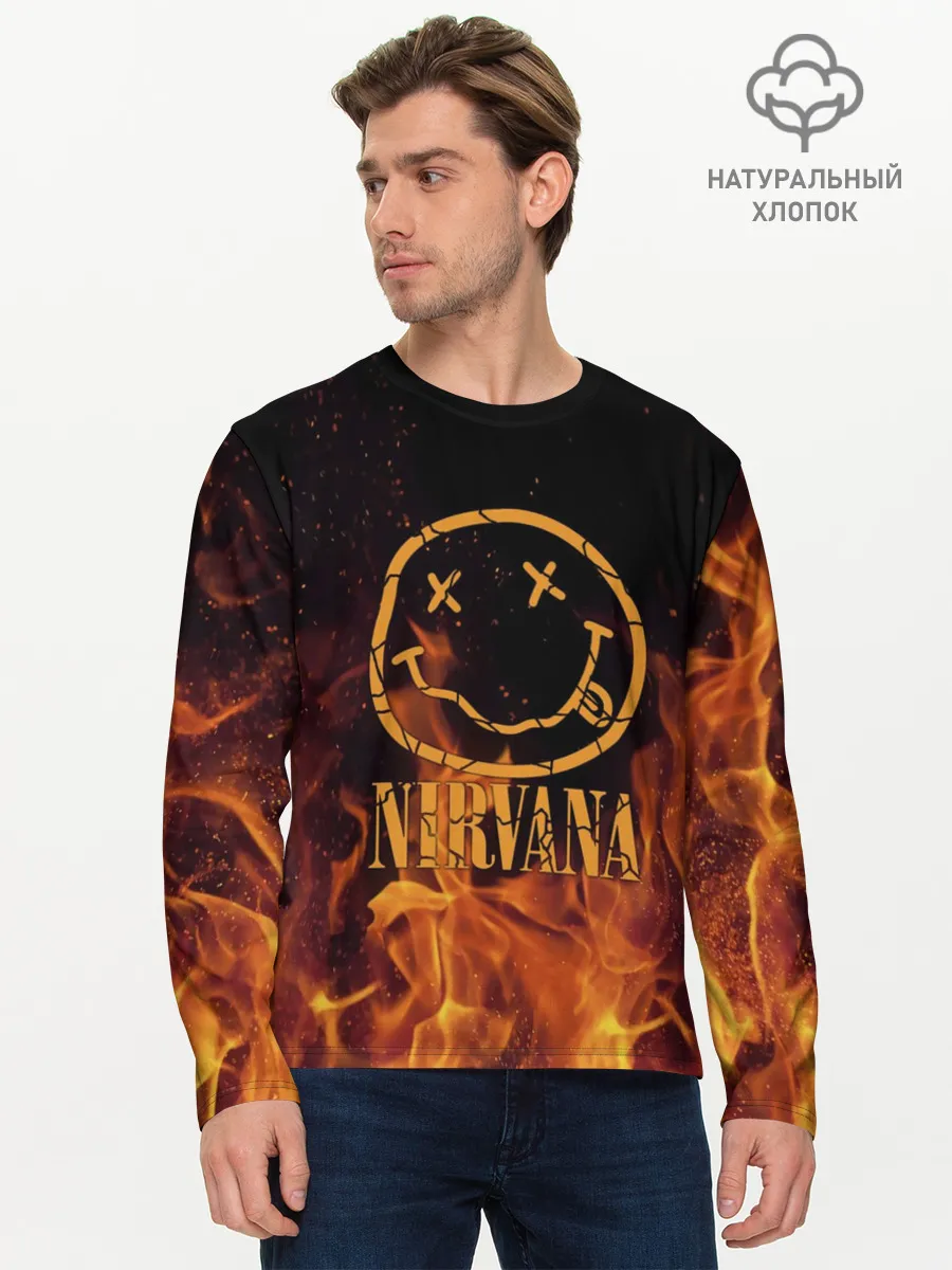 Мужской лонгслив базовый / Nirvana