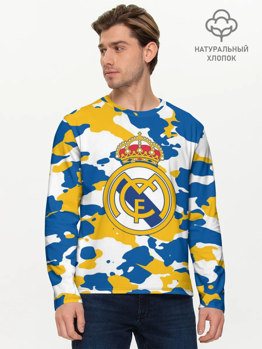 Мужской лонгслив базовый / Real Madrid