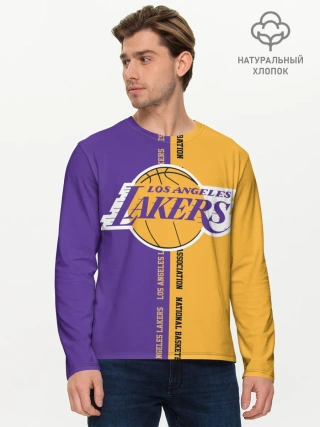 Мужской лонгслив базовый / Los angeles lakers. NBA