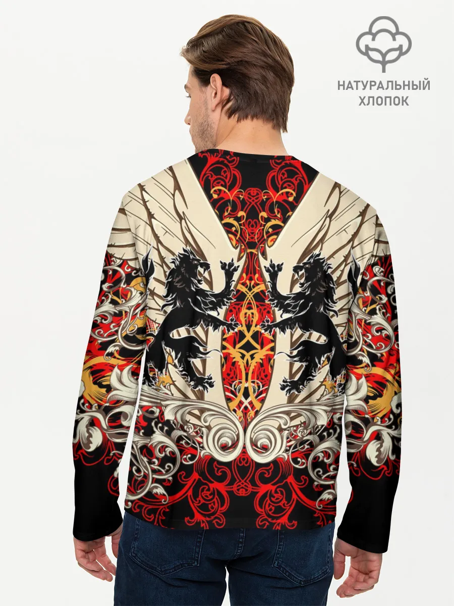 Мужской лонгслив базовый / Vintage Skull Art v2