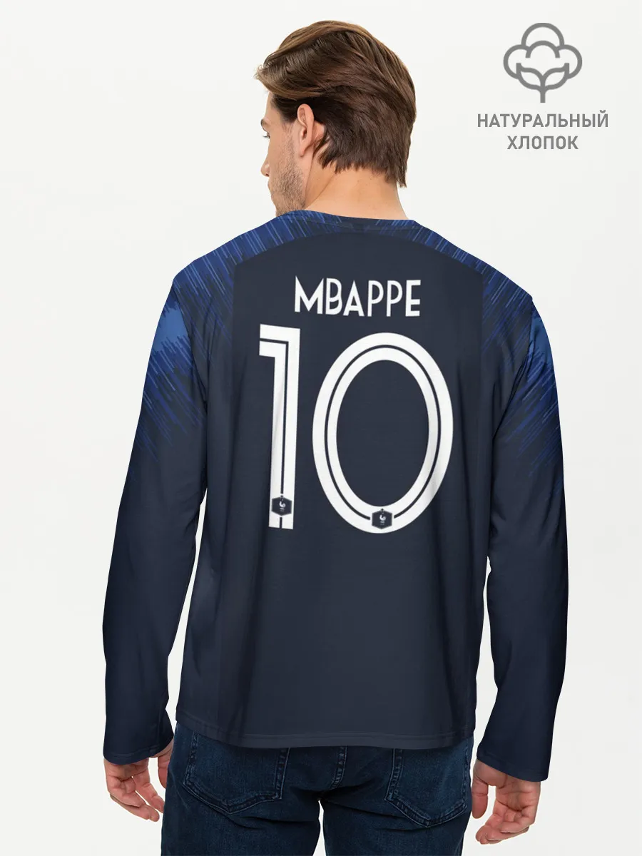 Мужской лонгслив базовый / Mbappe home WC 2018