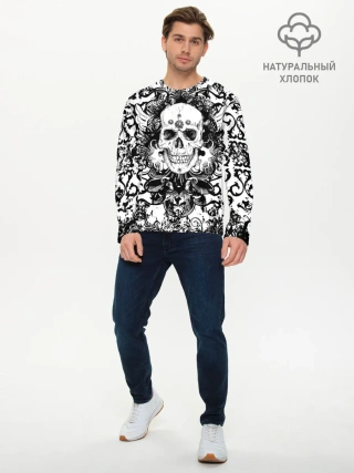 Мужской лонгслив базовый / Grunge Skull