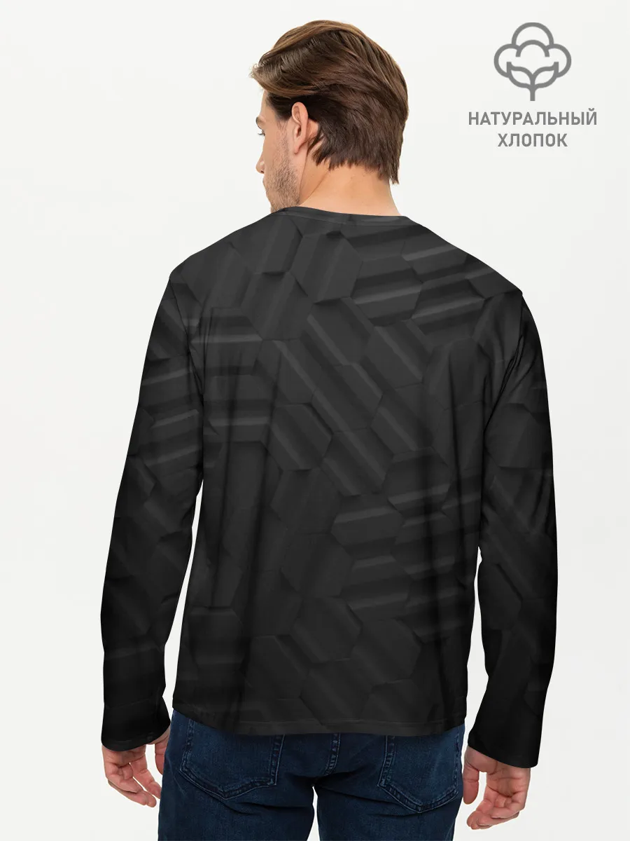 Мужской лонгслив базовый / Карбоновые соты