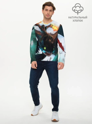 Мужской лонгслив базовый / как приручить дракона