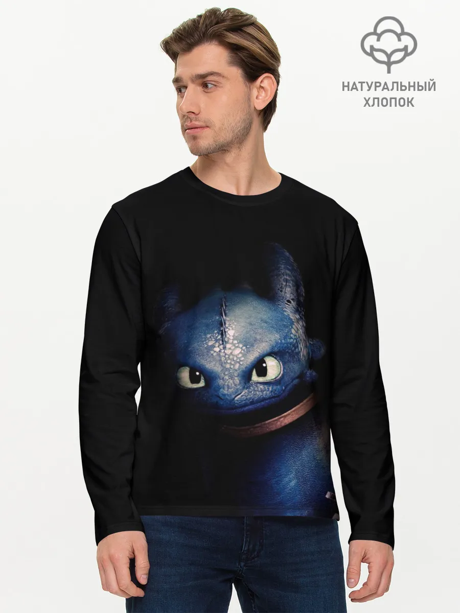 Мужской лонгслив базовый / как приручить дракона