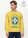 Мужской лонгслив базовый / Сборная Бразилии