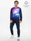 Мужской лонгслив базовый / Абстракция космоса