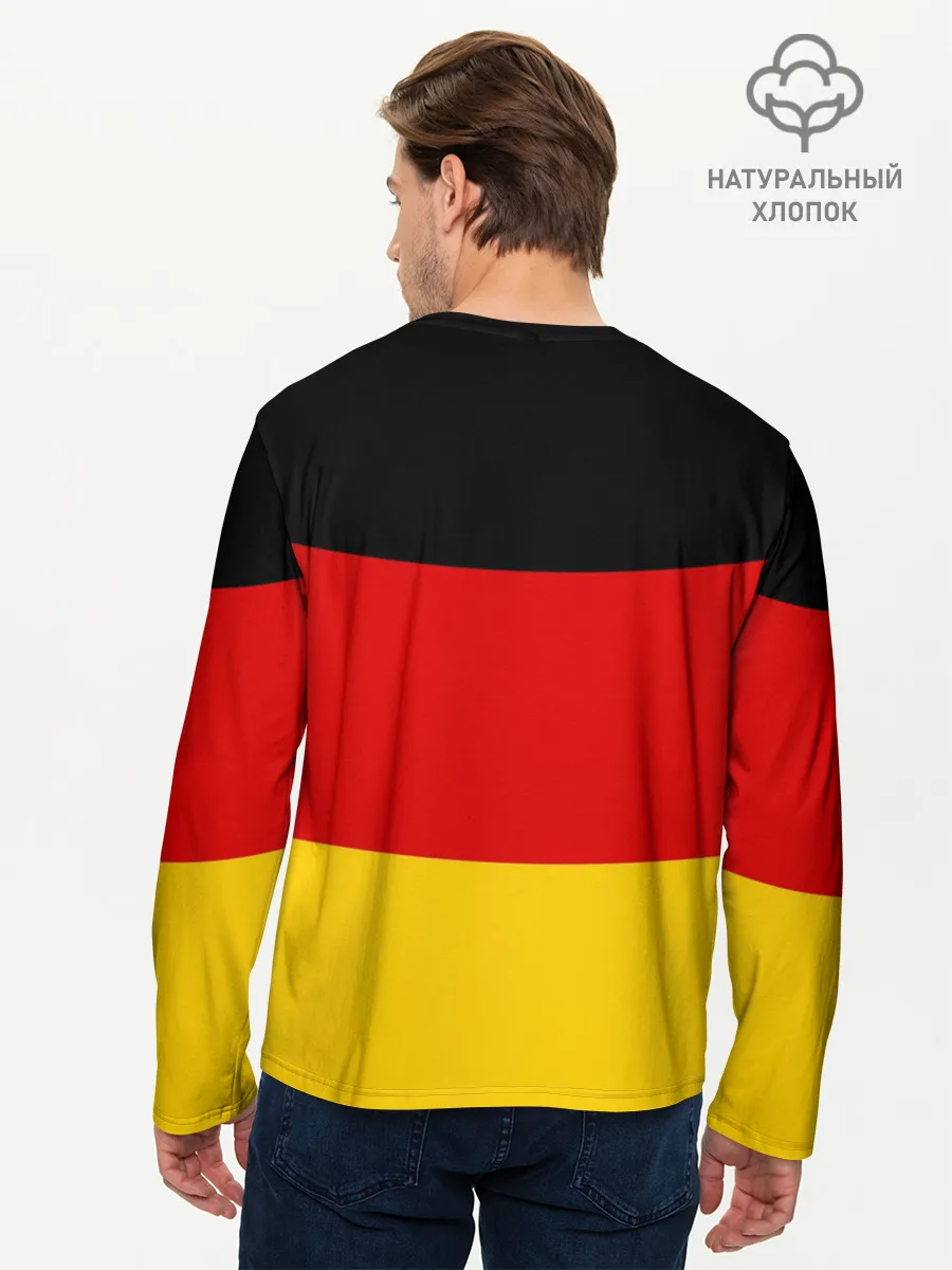 Мужской лонгслив базовый / Сборная Германии флаг