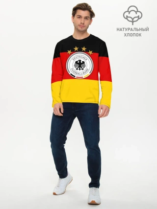 Мужской лонгслив базовый / Сборная Германии флаг