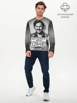 Мужской лонгслив базовый / Пабло Эскобар