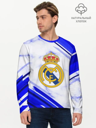 Мужской лонгслив базовый / Real Madrid