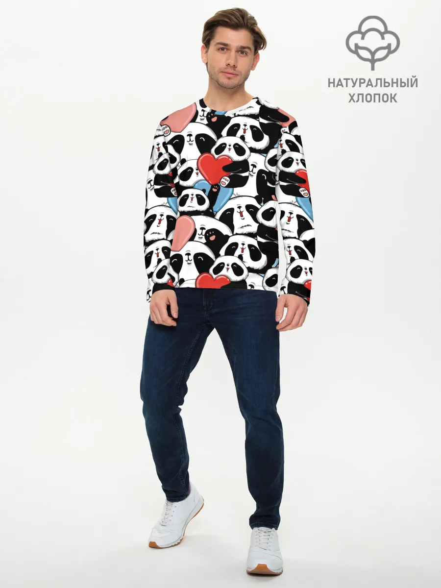 Мужской лонгслив базовый / Пандяшки