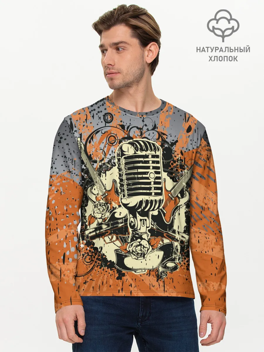 Мужской лонгслив базовый / Microphone