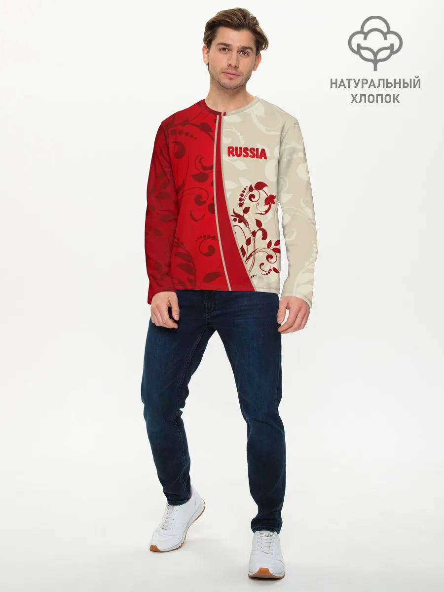 Мужской лонгслив базовый / Russia