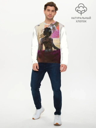 Мужской лонгслив базовый / Lady. Cyberpunk 2077