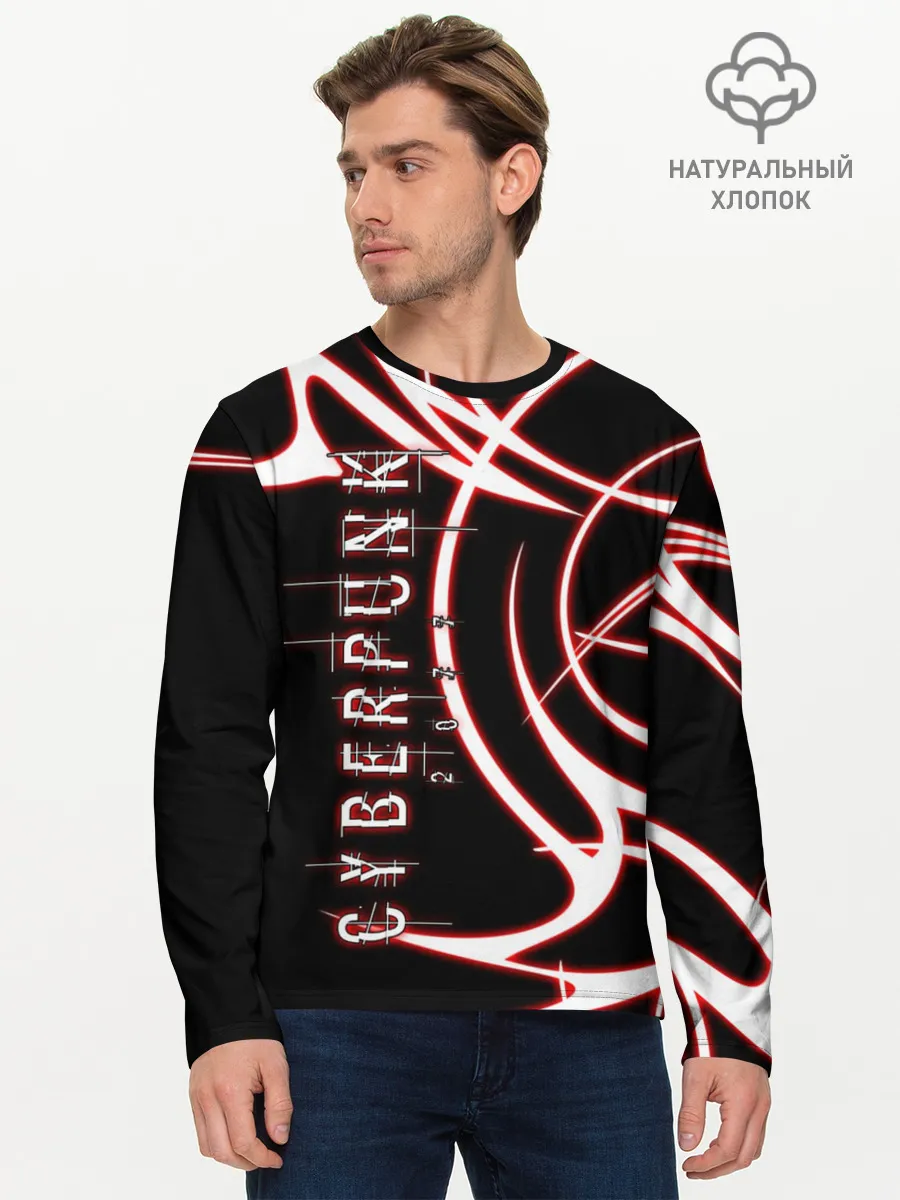 Мужской лонгслив базовый / Cyberpunk 2077