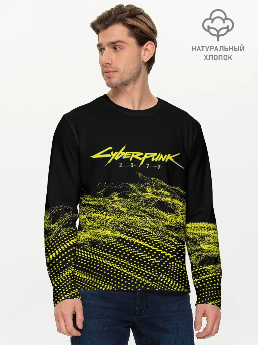 Мужской лонгслив базовый / Cyber Punk 2077