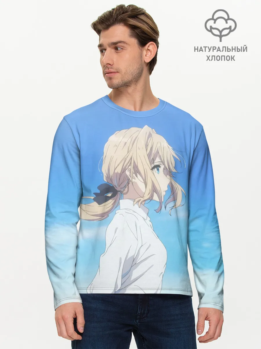 Мужской лонгслив базовый / Violet Evergarden