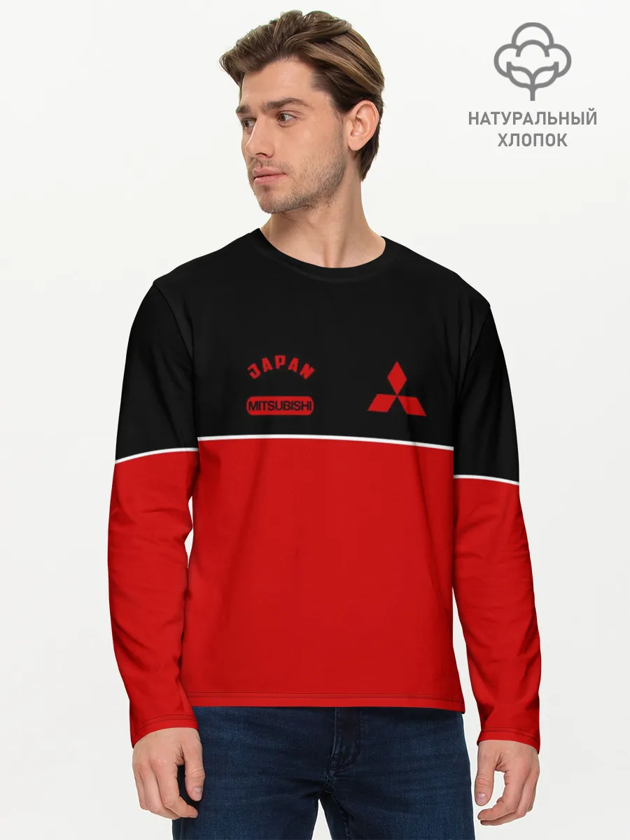 Мужской лонгслив базовый / Mitsubishi