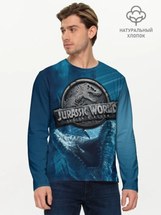Мужской лонгслив базовый / Мир Юрского Периода