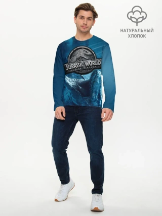 Мужской лонгслив базовый / Мир Юрского Периода