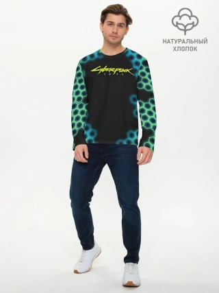 Мужской лонгслив базовый / CYBERPUNK 2077