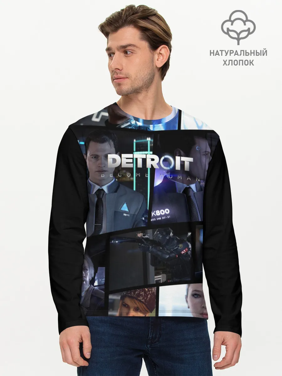 Мужской лонгслив базовый / DETROIT BECOME HUMAN