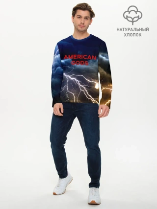 Мужской лонгслив базовый / American Gods