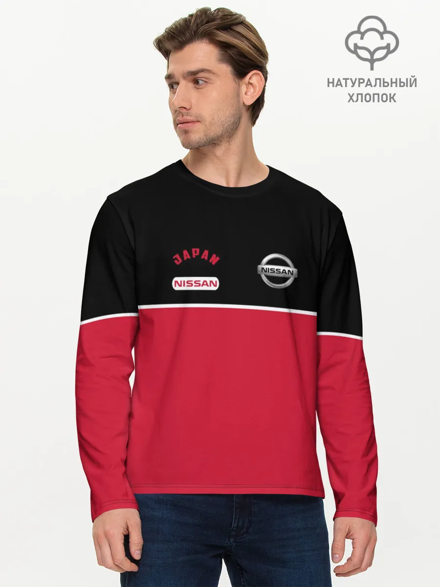 Мужской лонгслив базовый / Nissan