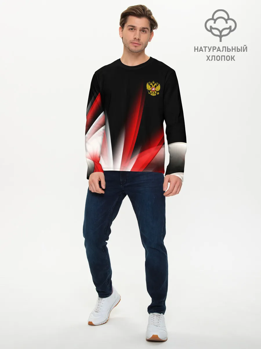 Мужской лонгслив базовый / Russia sport collection
