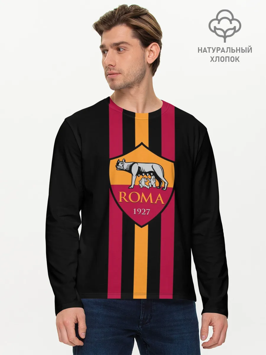 Мужской лонгслив базовый / FC Roma Lines
