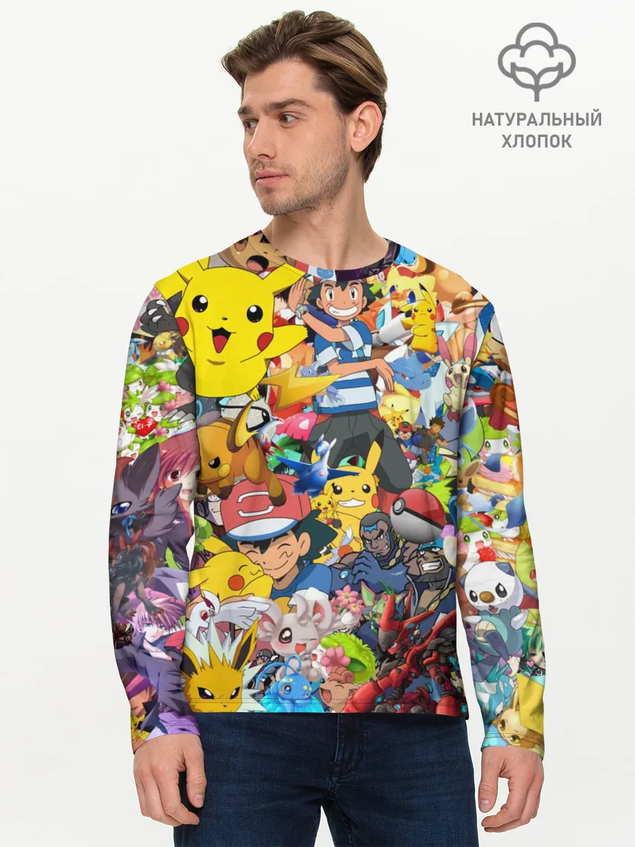 Мужской лонгслив базовый / Pokemon
