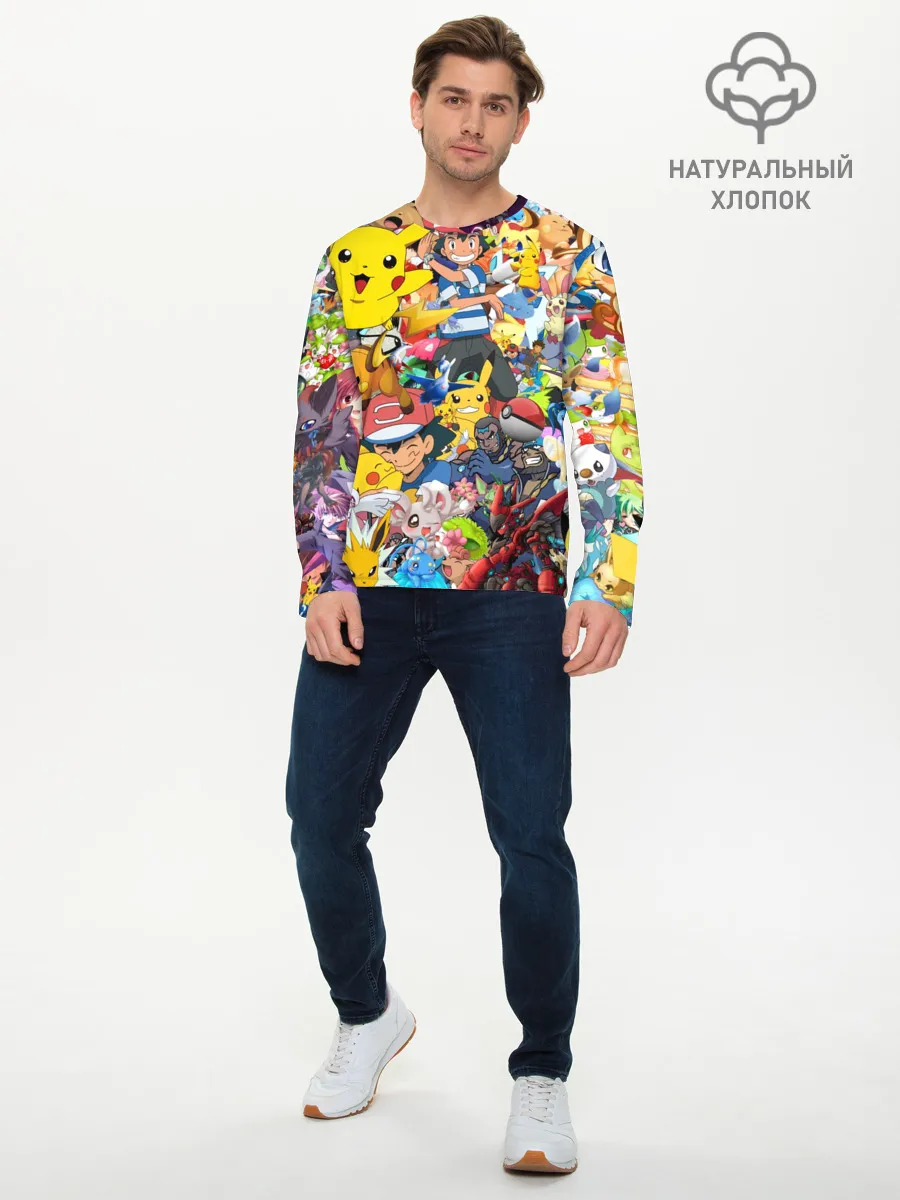 Мужской лонгслив базовый / Pokemon