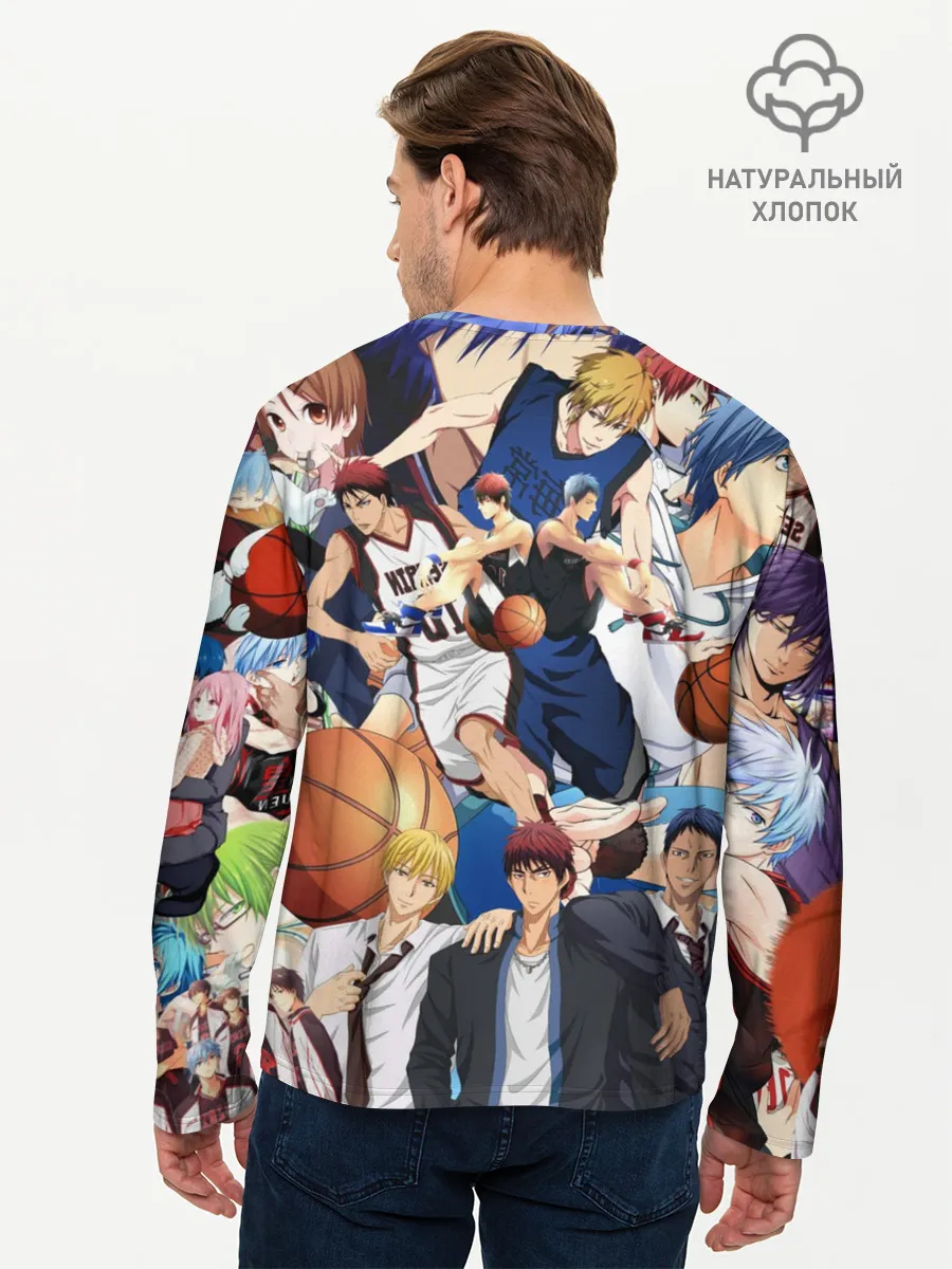 Мужской лонгслив базовый / Kuroko no Basket паттерн