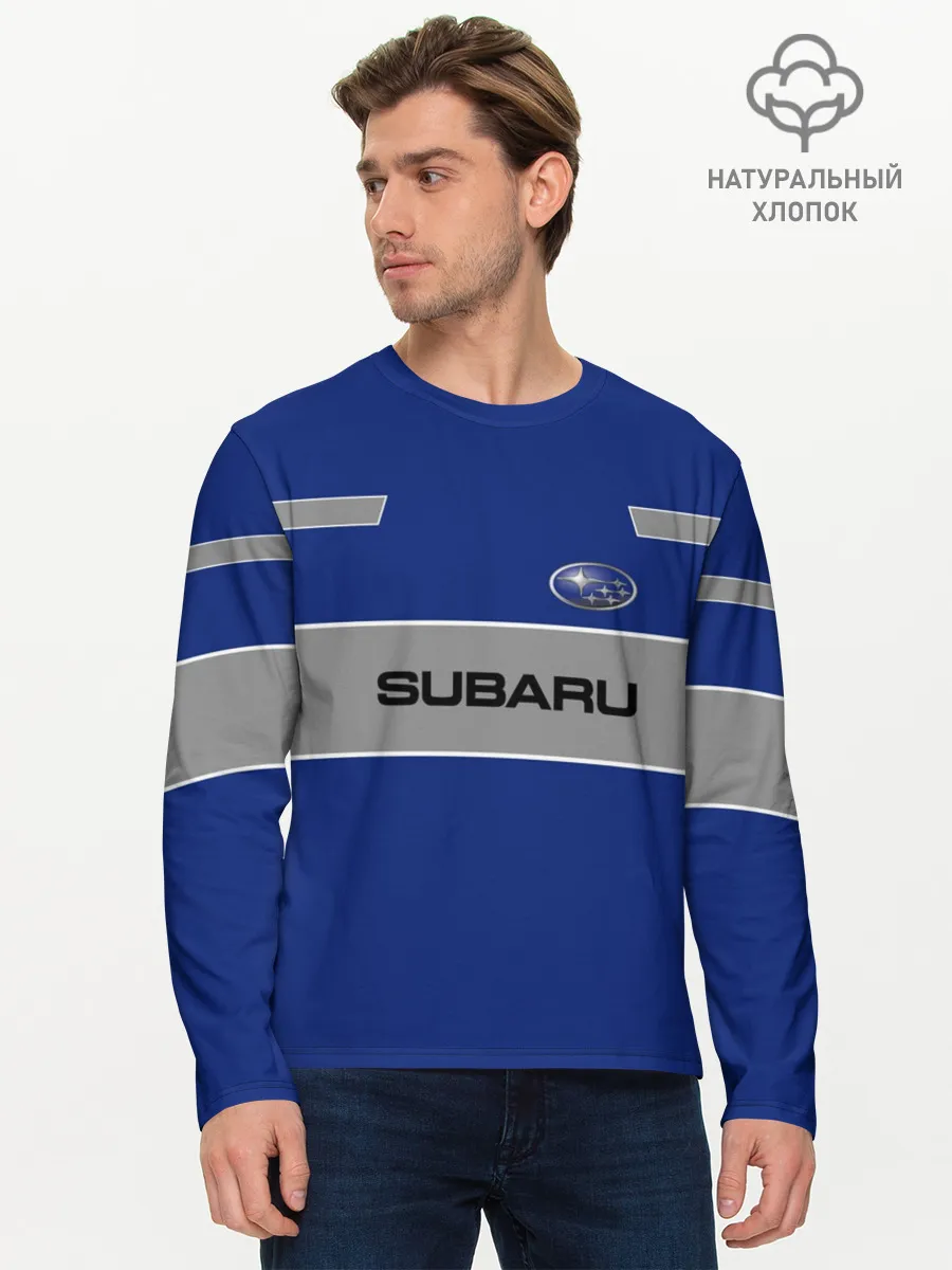 Мужской лонгслив базовый / Subaru