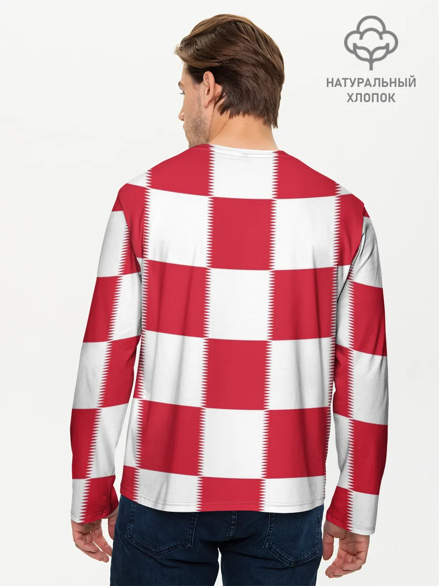 Мужской лонгслив базовый / Форма Хорватии