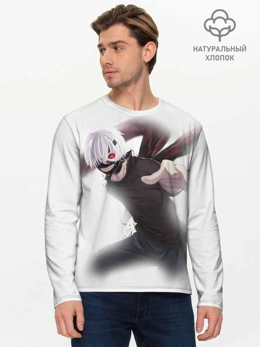 Мужской лонгслив базовый / Токийский гуль