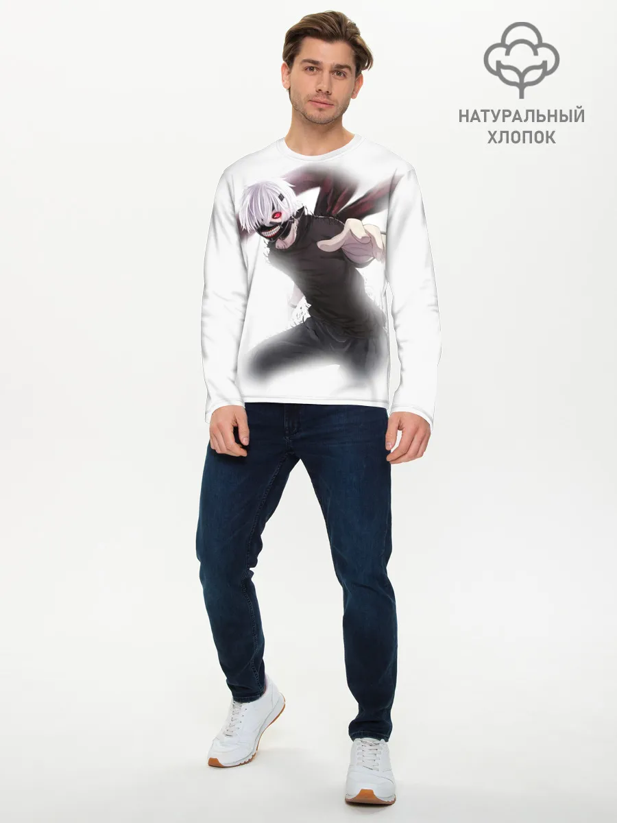 Мужской лонгслив базовый / Токийский гуль
