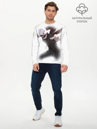 Мужской лонгслив базовый / Токийский гуль