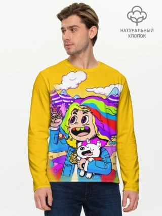 Мужской лонгслив базовый / 69 rainbow