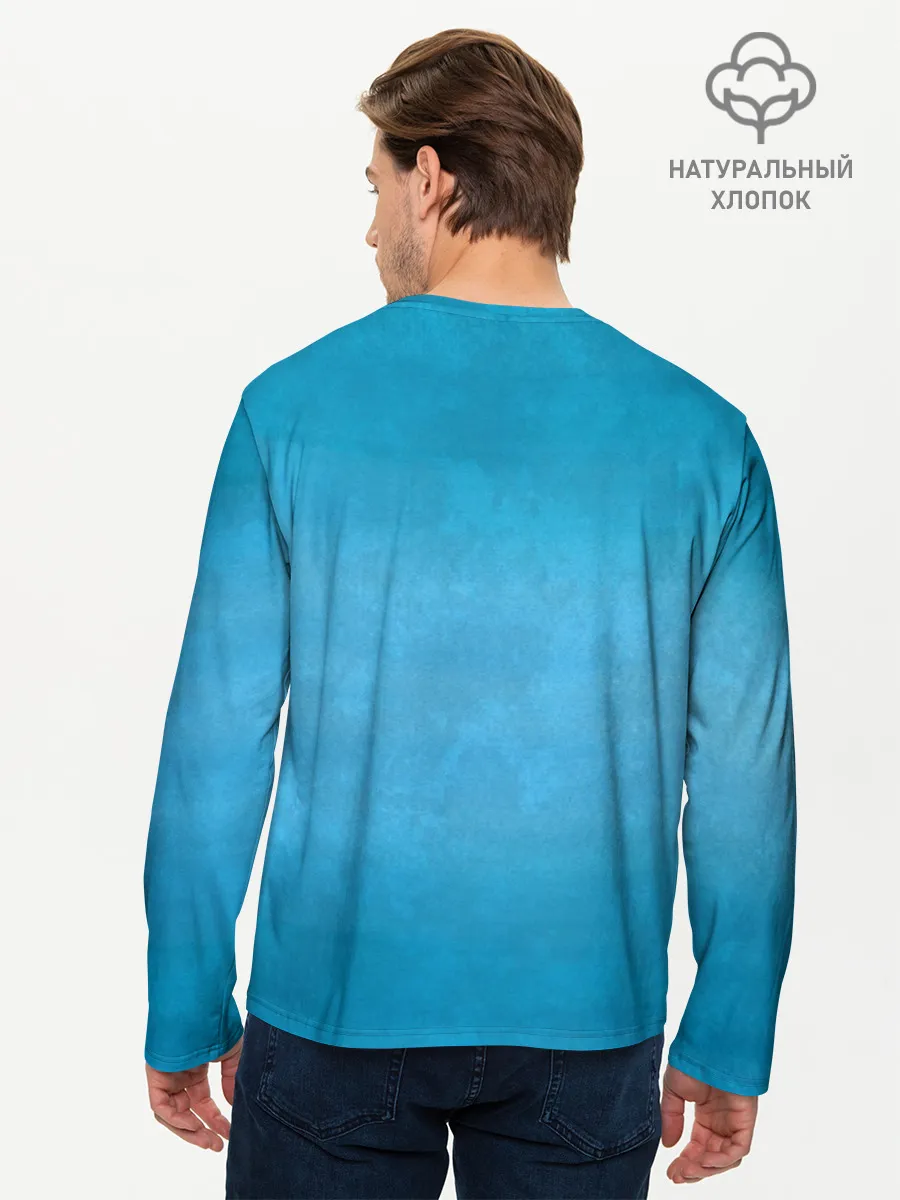 Мужской лонгслив базовый / Дельфин
