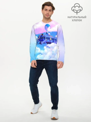 Мужской лонгслив базовый / Fortnite Bus