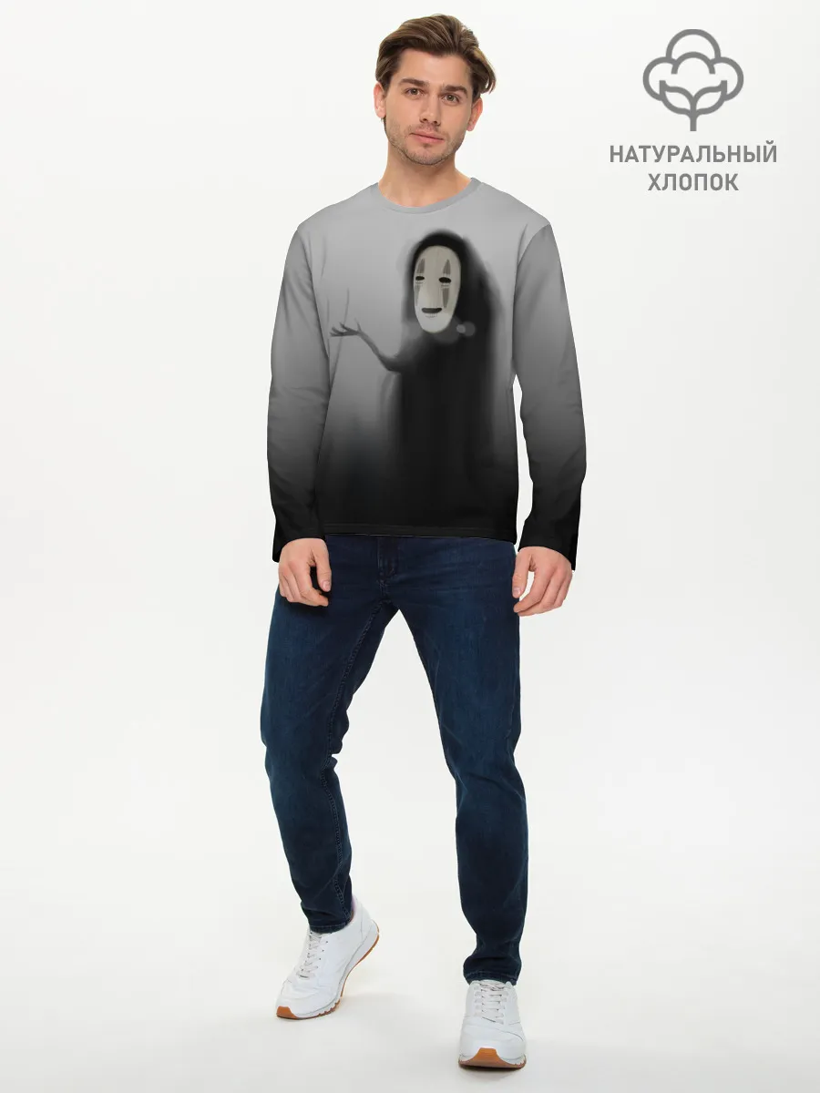 Мужской лонгслив базовый / Каонаси в тумане