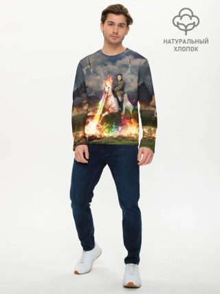 Мужской лонгслив базовый / Ким чен ын на Единороге