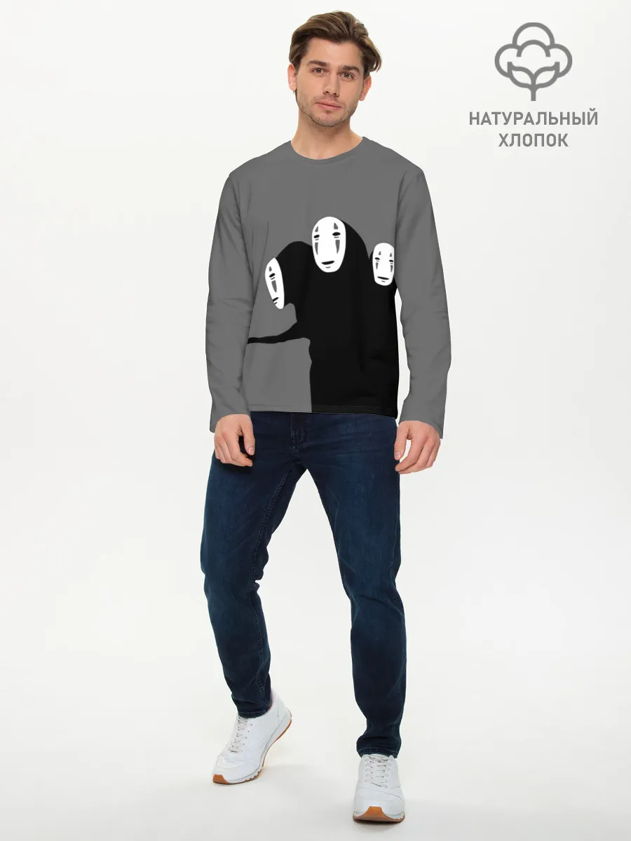 Мужской лонгслив базовый / Трехголовый бог Каонаси