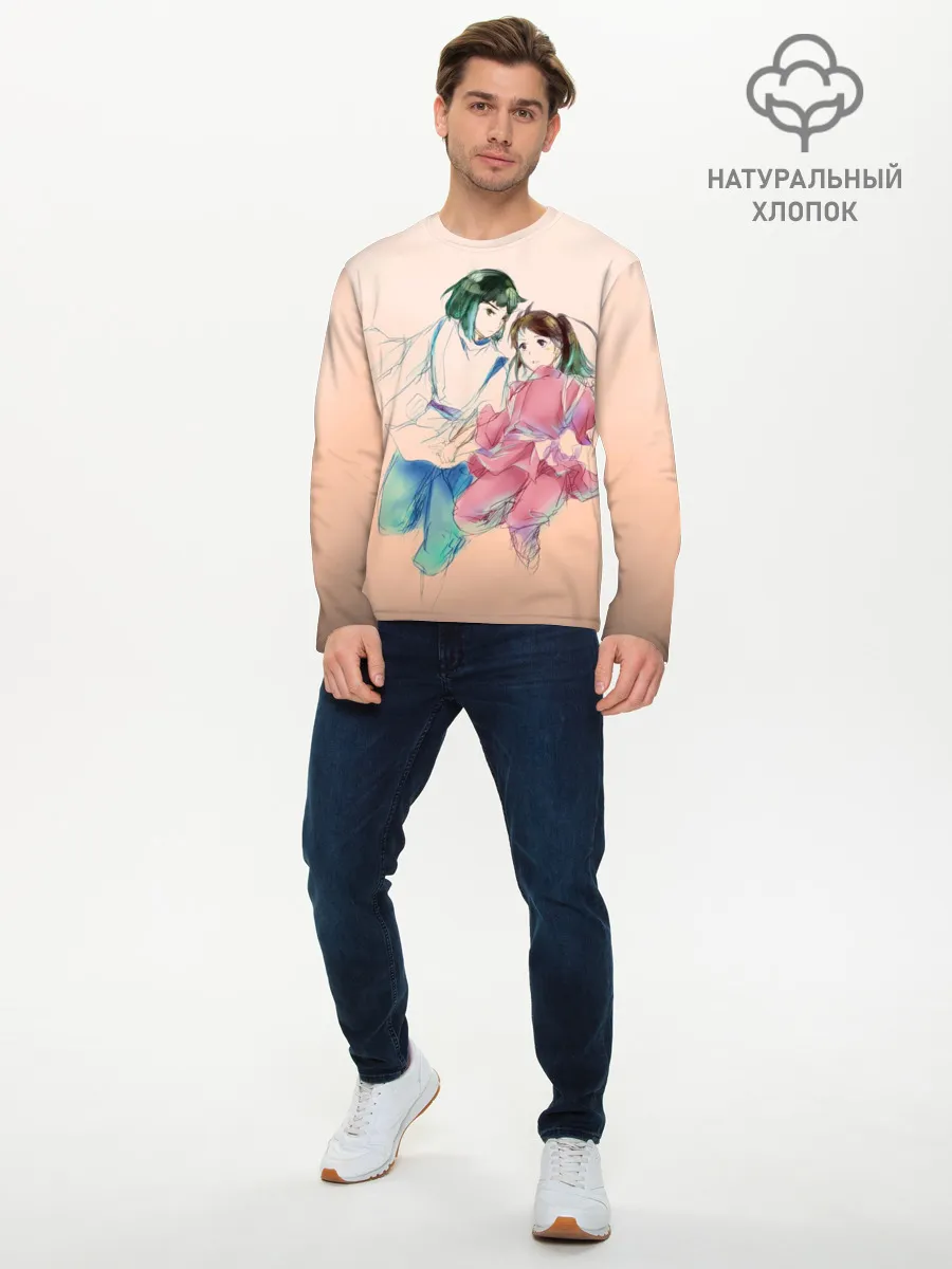 Мужской лонгслив базовый / Тихиро и Хаку