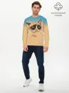 Мужской лонгслив базовый / Grumpy cat ART