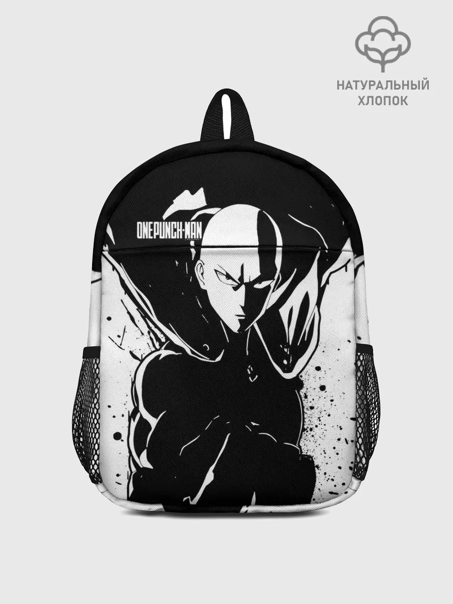 Рюкзак детский / Черно-белый Сайтама One Punch-Man