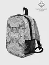 Рюкзак детский / Черно-белый абстрактный узор.