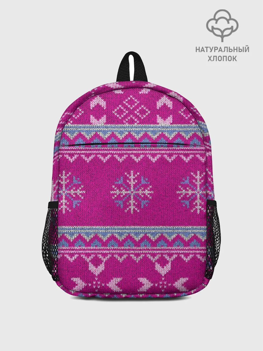Рюкзак детский / Свитер со снежинками.